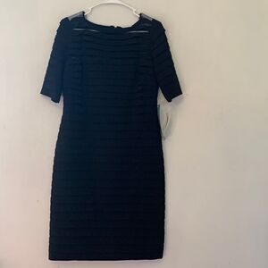 Simply Liliana black tiered and mesh dress Size 12 New
